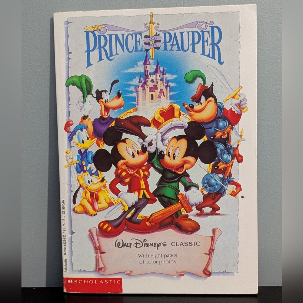 4/$10 📚 Disney's The Prince and the‎ Pauper Wall Book 1990 Vintage